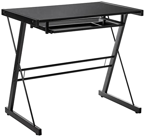 Modern Small Metal and Glass Computer Gaming Desk