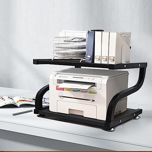 Modern Wooden Printer Stand with Storage