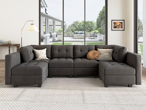Modular Sectional Sofa with Double Chaises