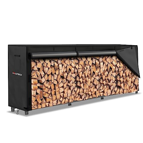 MOFEEZ Firewood Rack Outdoor 12ft with Cover