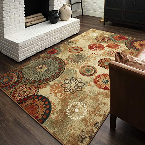 Mohawk Home Alexa Ornamental Floral Medallion 5' x 8' Area Rug