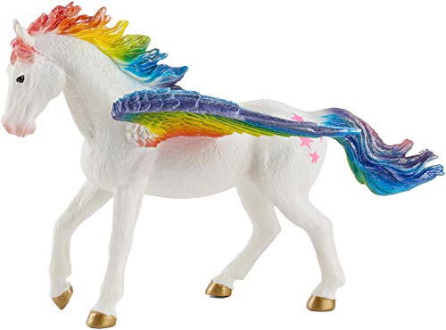 MOJO Rainbow Pegasus Realistic Fantasy Toy Replica Hand Painted Figurine
