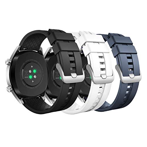 MoKo 3-Pack Silicone Strap for Huawei/Samsung Smartwatches