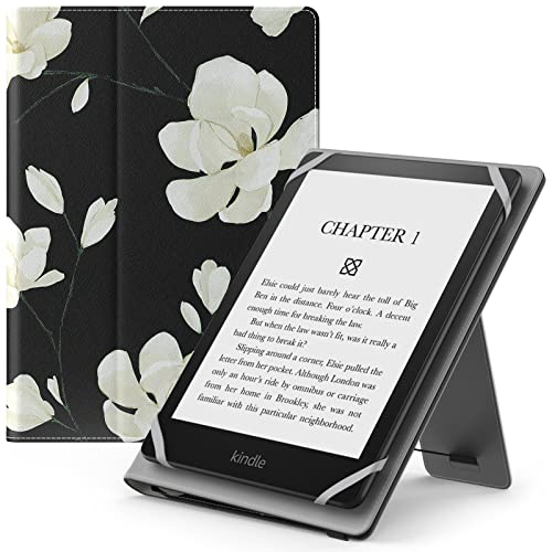 MoKo Universal Case for Kindle eReaders - Lightweight PU Leather Case with Hand Strap/Kickstand