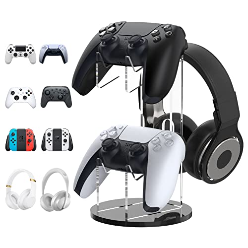 MANMUVIMO Headphone Controller Storage Holder for Desk 4 Tiers