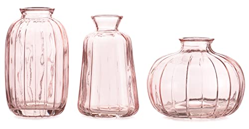 MOLIMAO Bud Vase Set of 3 Small Vase: Pink