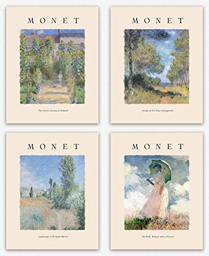 Monet Wall Art Set of 4