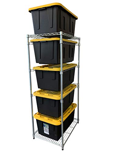 MonsterRAX Bin Rack with 27 Gallon Storage Totes - Versatile and Durable Storage Solution