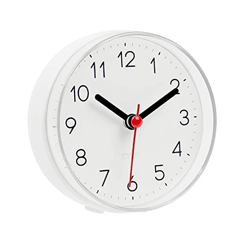 mooas 2WAY Silent Waterproof Bathroom Clock