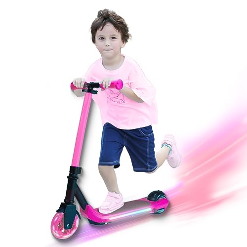 Mooguueer Kids Electric Scooter Pink Kick Scooter For Kids And Toddlers 41Pajk8XzqL 