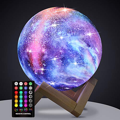 Moon Lamp - 16 Color Night Light with Remote - USB Rechargeable