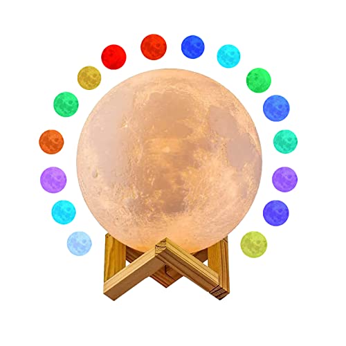 Moon Lamp with 16 Colors LED Night Light