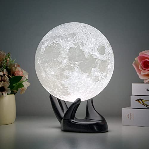 Moon Lamp with 3D Printing and 16 Color Light Options