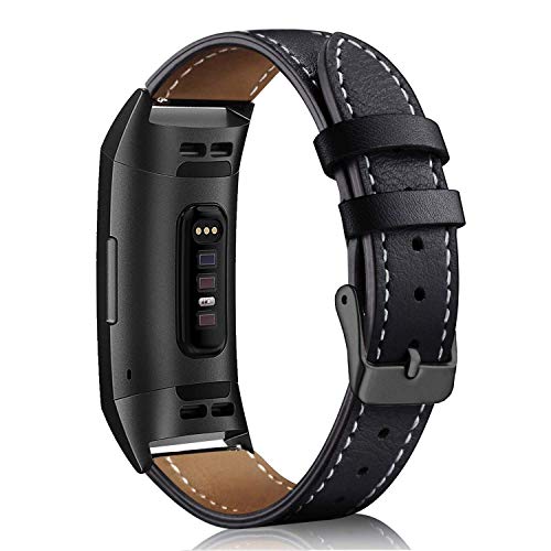 Mornex Genuine Leather Band for Fitbit Charge 3/ Charge 4