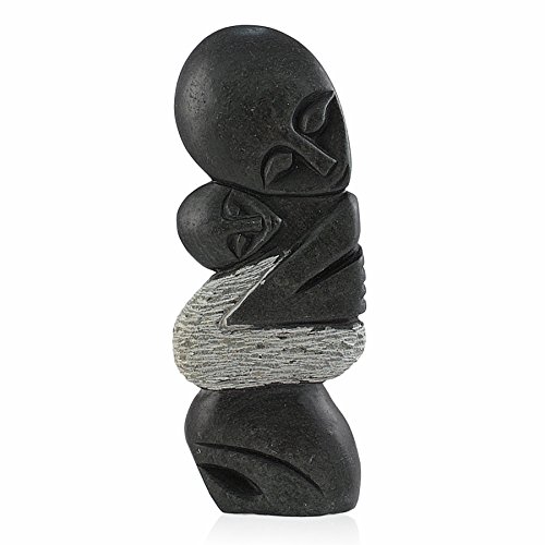 Mother w/ Child on Back Shona Sculpture (Hand Made in Zimbabwe)