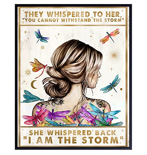 Motivational Wall Art - She Whispered Back I Am The Storm