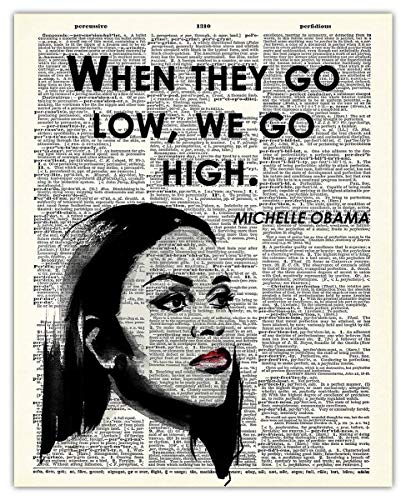 Motivational Wall Decor for Kids: "When They Go Low, We Go High."