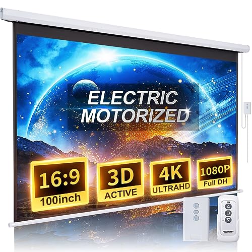 Motorized Projector Screen - 100 Inch HD Automatic Screen