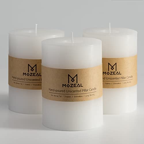 MOZEAL 3" x 4" Hand-Poured Unscented Candle