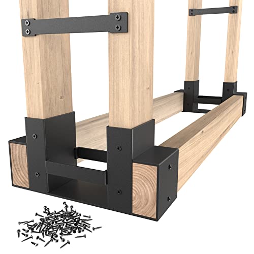 Mr IRONSTONE Adjustable Firewood Storage Rack Bracket Kit