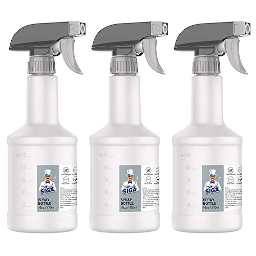 Plastic Spray Bottles 2 Pack, 24 oz, Bealee All-Purpose Sprayer for Cleaning Solutions, Heavy Duty Spraying Leak Proof Mist Empty Water Bottle for