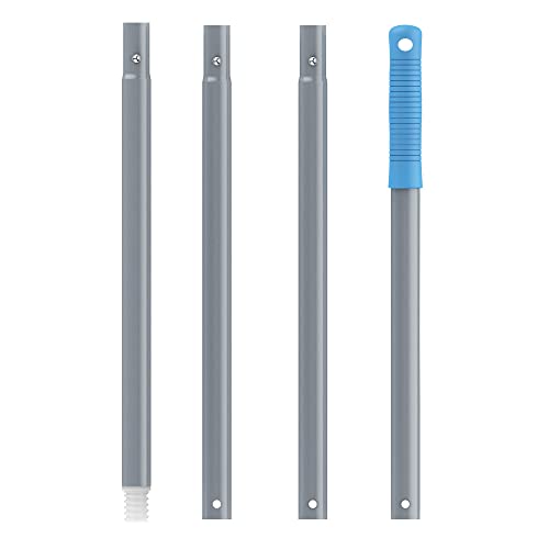 MR.SIGA 54.3 inch Long Extension Pole, Adjustable 4 Pieces Aluminum Pole for Window Squeegee