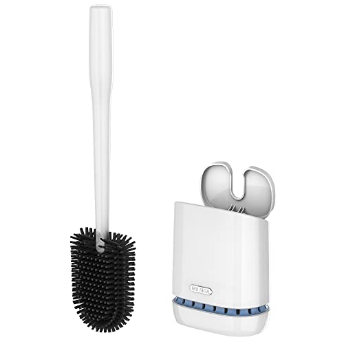 MR.SIGA Toilet Bowl Brush and Holder: Durable and Flexible for Easy Bathroom Cleaning