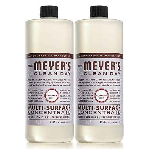 Mrs. Meyer's Multi-Surface Cleaner Concentrate, Use To Clean Floors, Tile, Counters, Lavender, 32 fl. oz - Pack Of 2