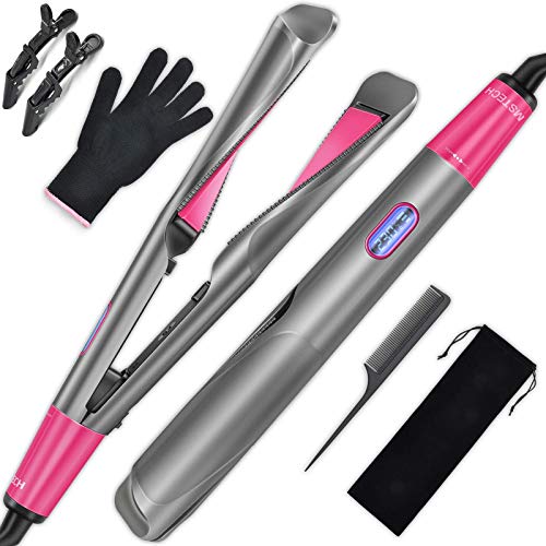 MSTECH Hair Straightener and Curler 2 in 1