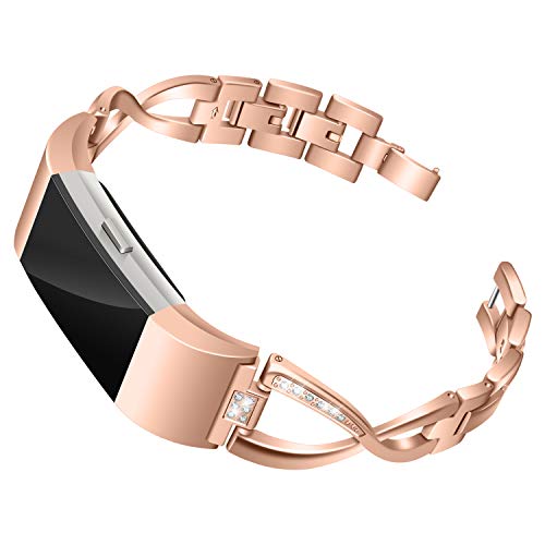 Mtozon Bling Metal Bands for Fitbit Charge 2