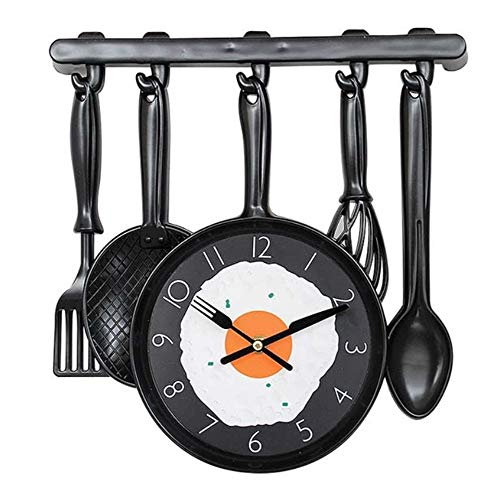 Muellery Kitchen Decorative Frying Pan Wall Mounted Clock