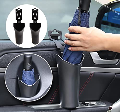 Multi-Functional Car Umbrella Holder Waterproof Interior Umbrella Holder Bucket - Black (Pack 2)
