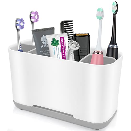 Multi-Functional Toothbrush Holder for Bathroom Vanity and Sink
