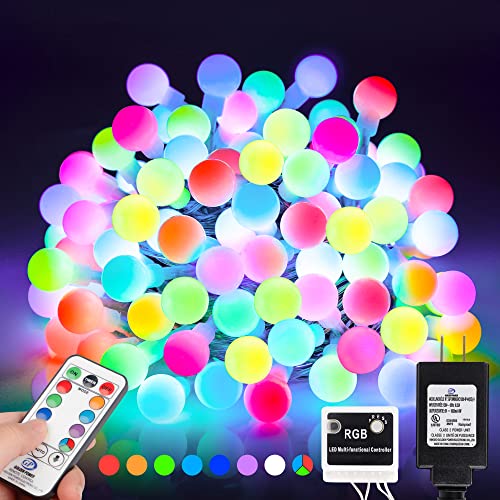 Multicolor Globe String Lights with Remote Timer