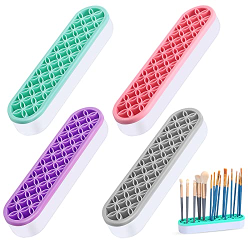 Multicolored Silicone Makeup Brush Holder Stand
