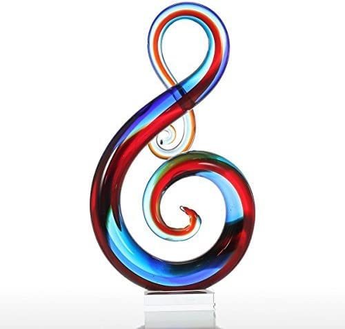 Multicolorrts Music Note Glass Sculpture