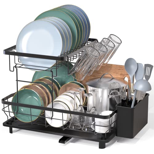 Multifunctional Dish Rack with Drainboard
