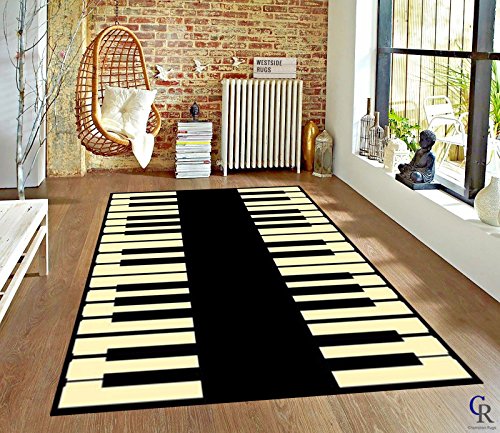 Music Piano Keys Area Rug