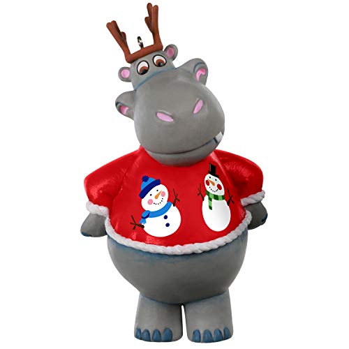 Musical Hippo Christmas Ornament