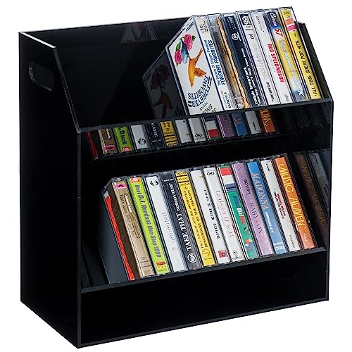 MyGift 2 Tier Compact Cassettes Tape Holder