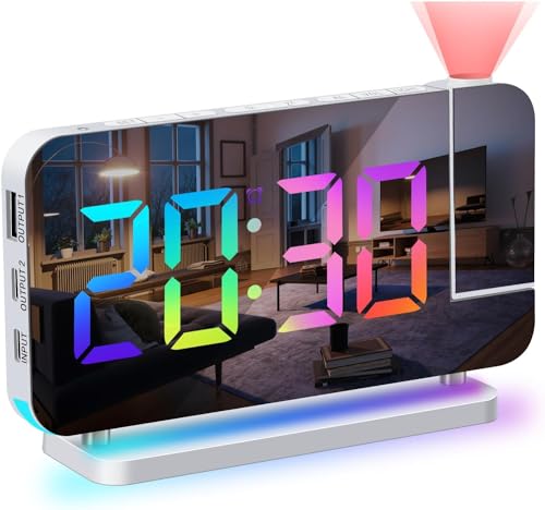 Mystarry Projection Alarm Clock - RGB Digital & Light