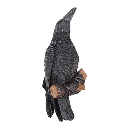 Mysterious Resin Raven Statue: Perfect Crow Decor