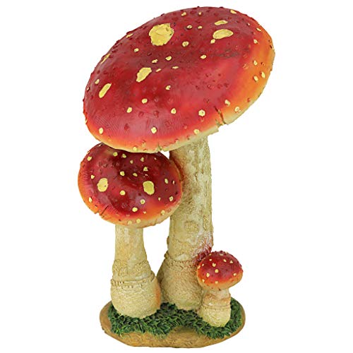 Mystic Forest Mushroom Statue: Red