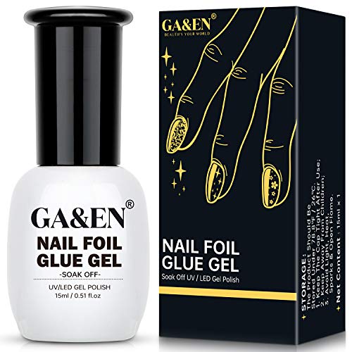 Nail Foil Glue Gel for Metallic Floral Nail Art