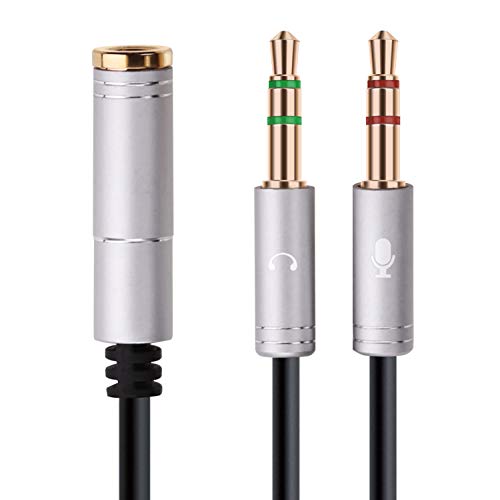 NANYI Headset Splitter Cable - Connect Stereo Headset and Microphone Simultaneously