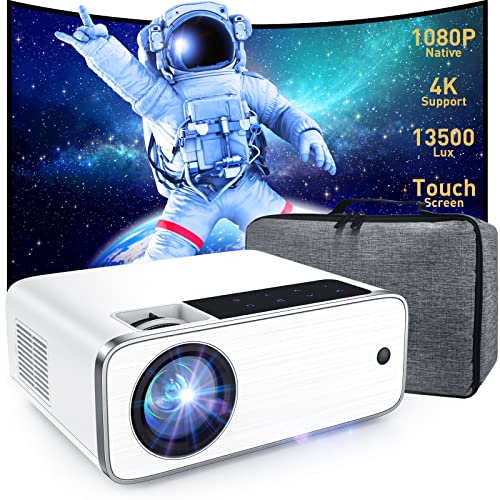 Native 1080P Projector with 13500L Brightness, 4K Support, and 100" Screen