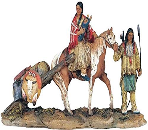 Native American Family Collectible Indian Figurine Sculpture Statue