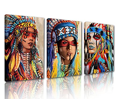 Native American Wall Art Indian Girl Chief Prints
