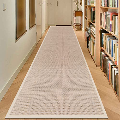 Natural Jute Hallway Runner Rug 10 Ft with Rubber Backing