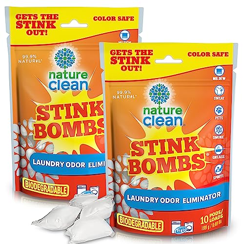 NATURE CLEAN Stink Bombs - Laundry Odor Eliminator Pods